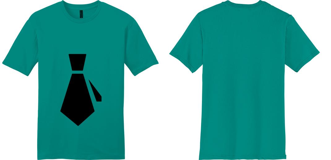 Green Front Print T shirts Gildan Soft Style