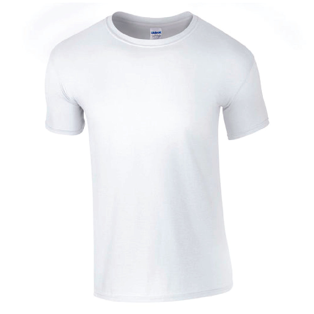 Gildan Soft Style| image wear | Half sleeve T-shirt | White t shirt front 